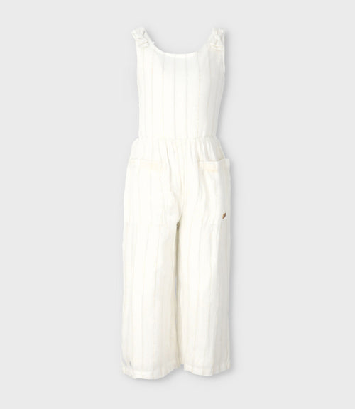 Enterito niña con lazos y rayas 2 años / Blanco