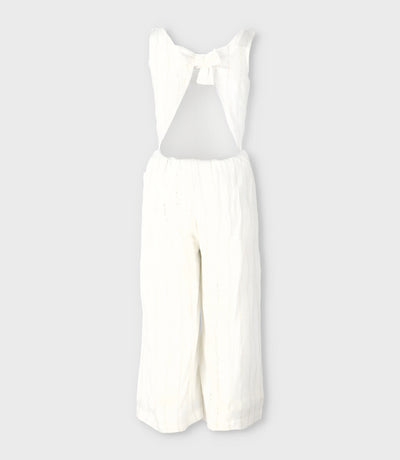 Enterito niña con lazos y rayas 2 años / Blanco