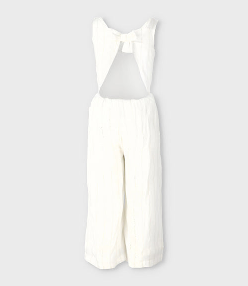 Enterito niña con lazos y rayas 2 años / Blanco