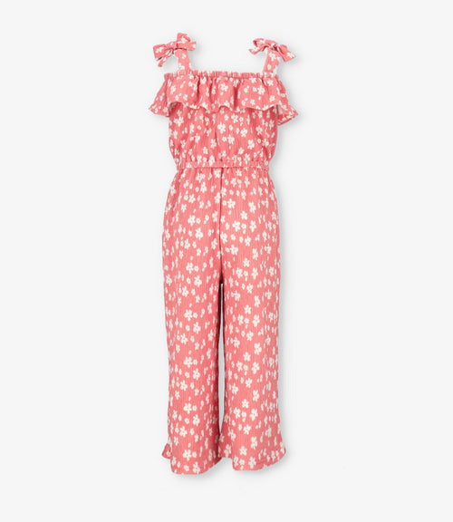 Enterito niña floreado 2 años / Coral