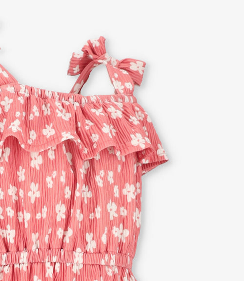 Enterito niña floreado 2 años / Coral