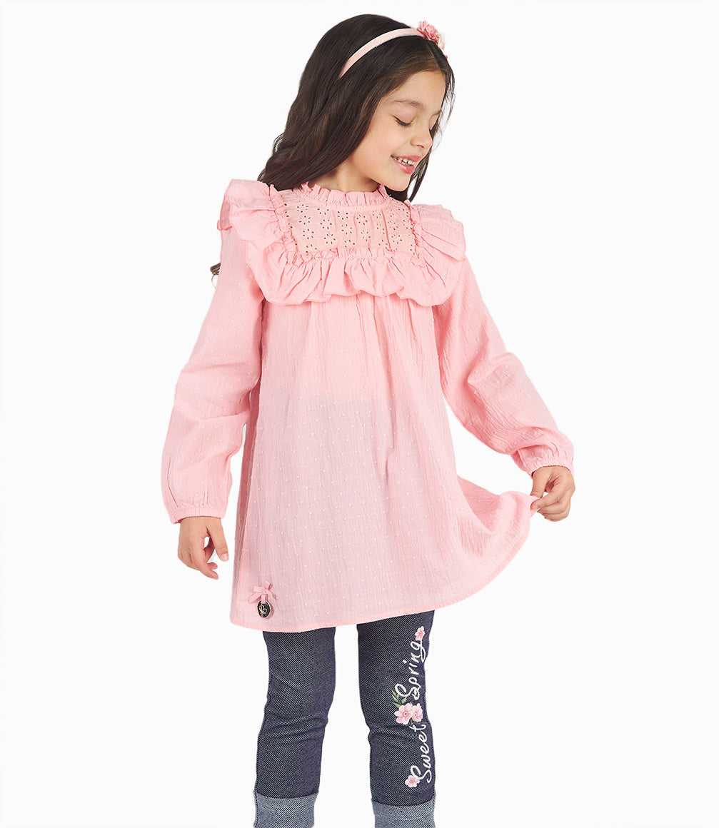 Conjunto Niña De Blusa Y Calzas Coral 2 años / Coral