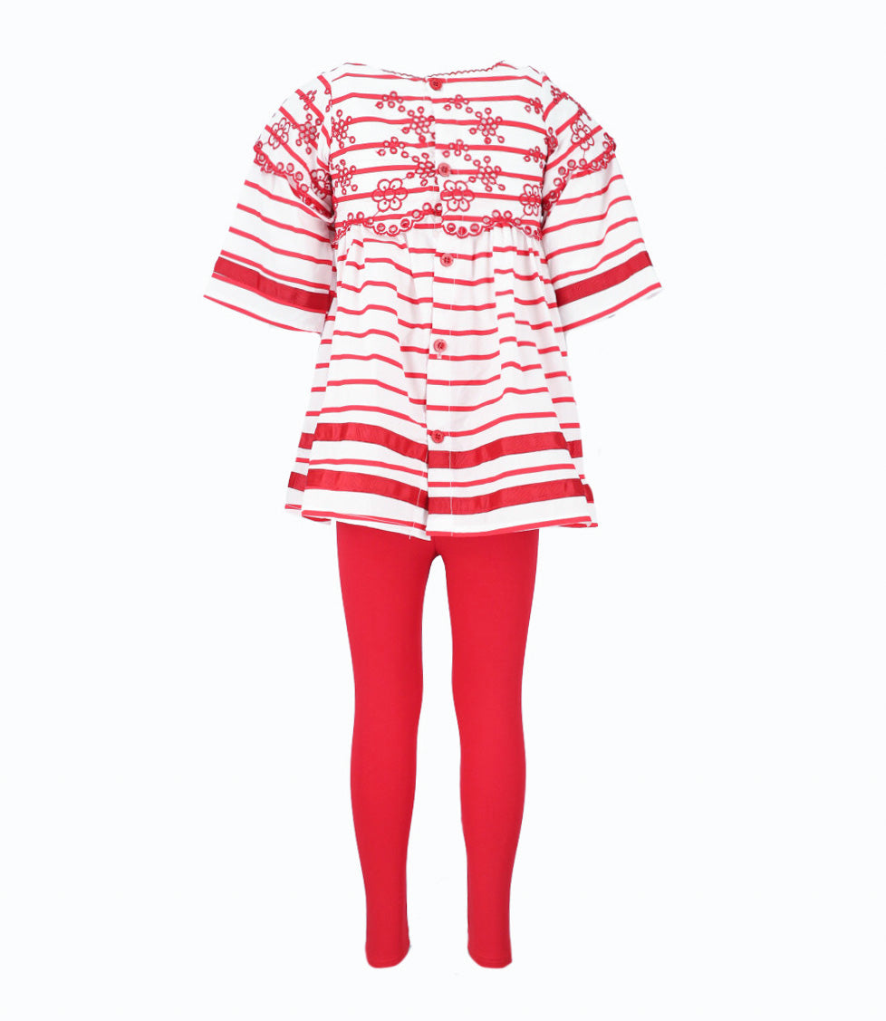 Conjunto Niña De Polera Y Calzas 2 años / Rojo
