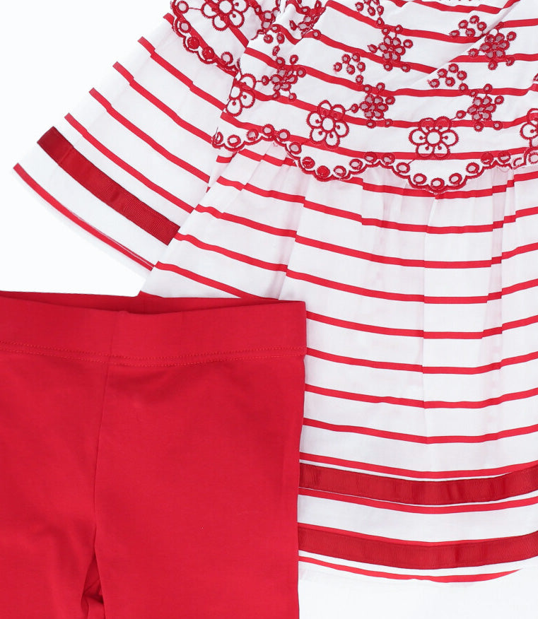 Conjunto Niña De Polera Y Calzas 2 años / Rojo