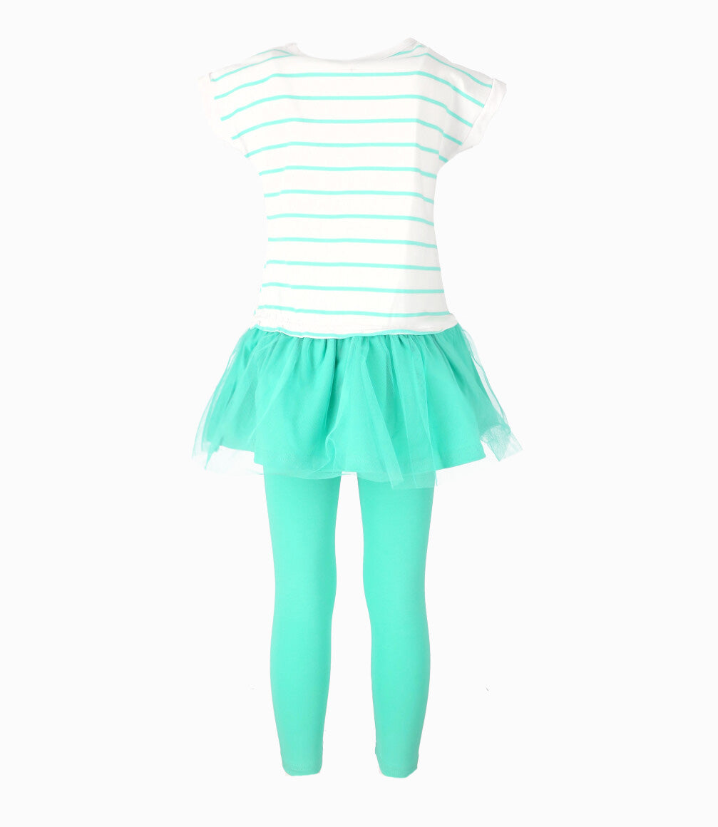Conjunto Niña De Polera Y Calzas 2 años / Menta