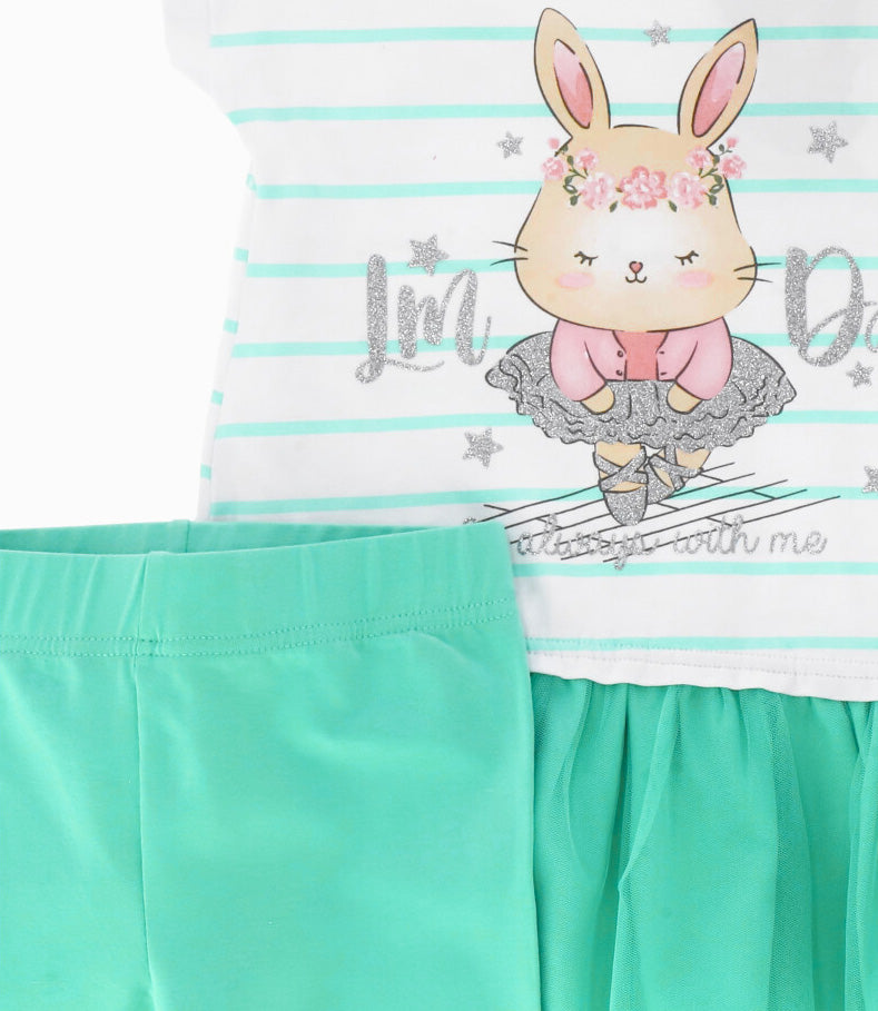 Conjunto Niña De Polera Y Calzas 2 años / Menta
