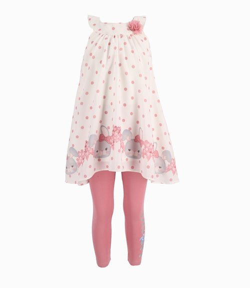 Conjunto Niña De Vestido Y Calzas