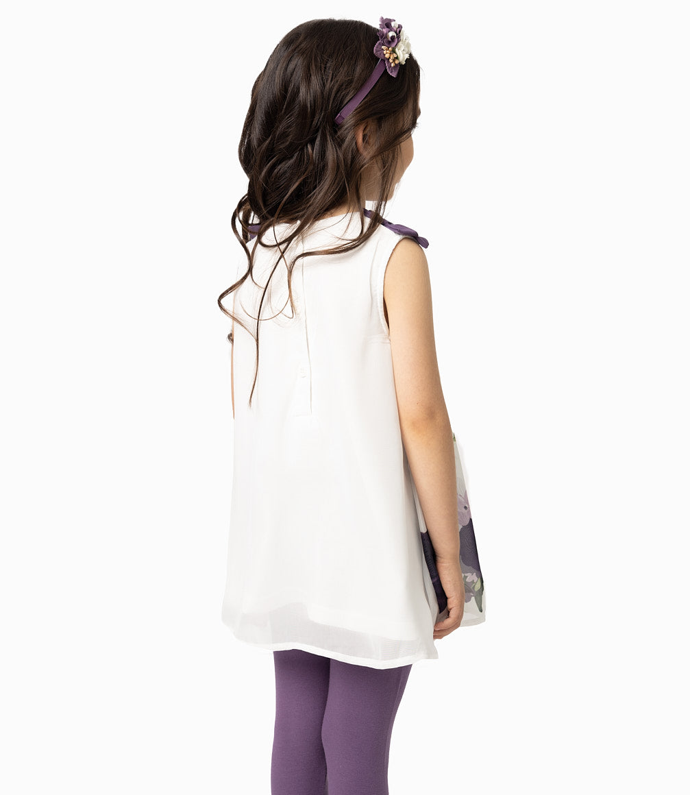 Conjunto Niña De Vestido Y Calzas 2 años / Morado