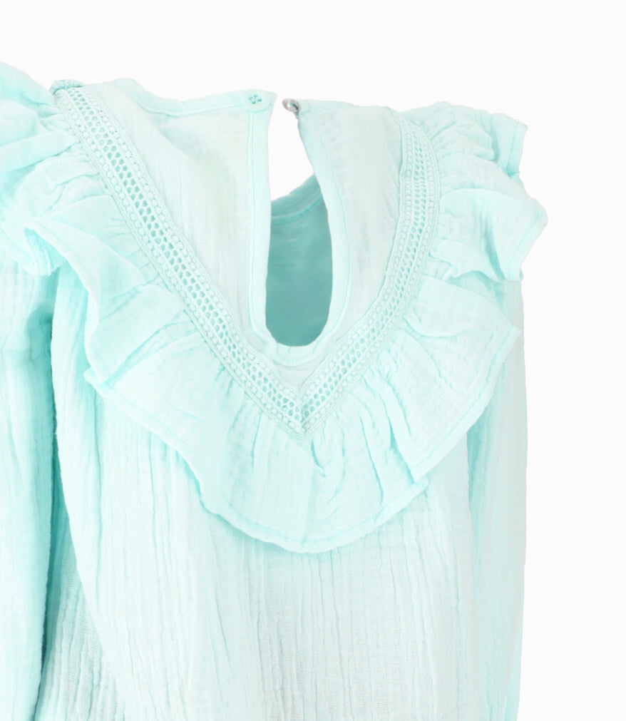Conjunto niña de vestido y calzas 2 años / Verde