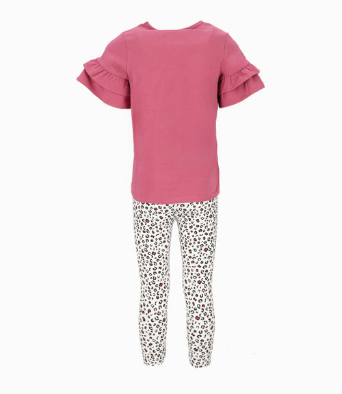 Conjunto Niña animal print 2 años / Burdeo