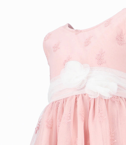 Conjunto niña de vestido y calzas 2 años / Rosado