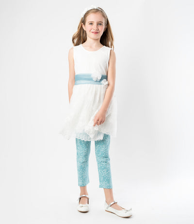 Conjunto niña de vestido y calzas