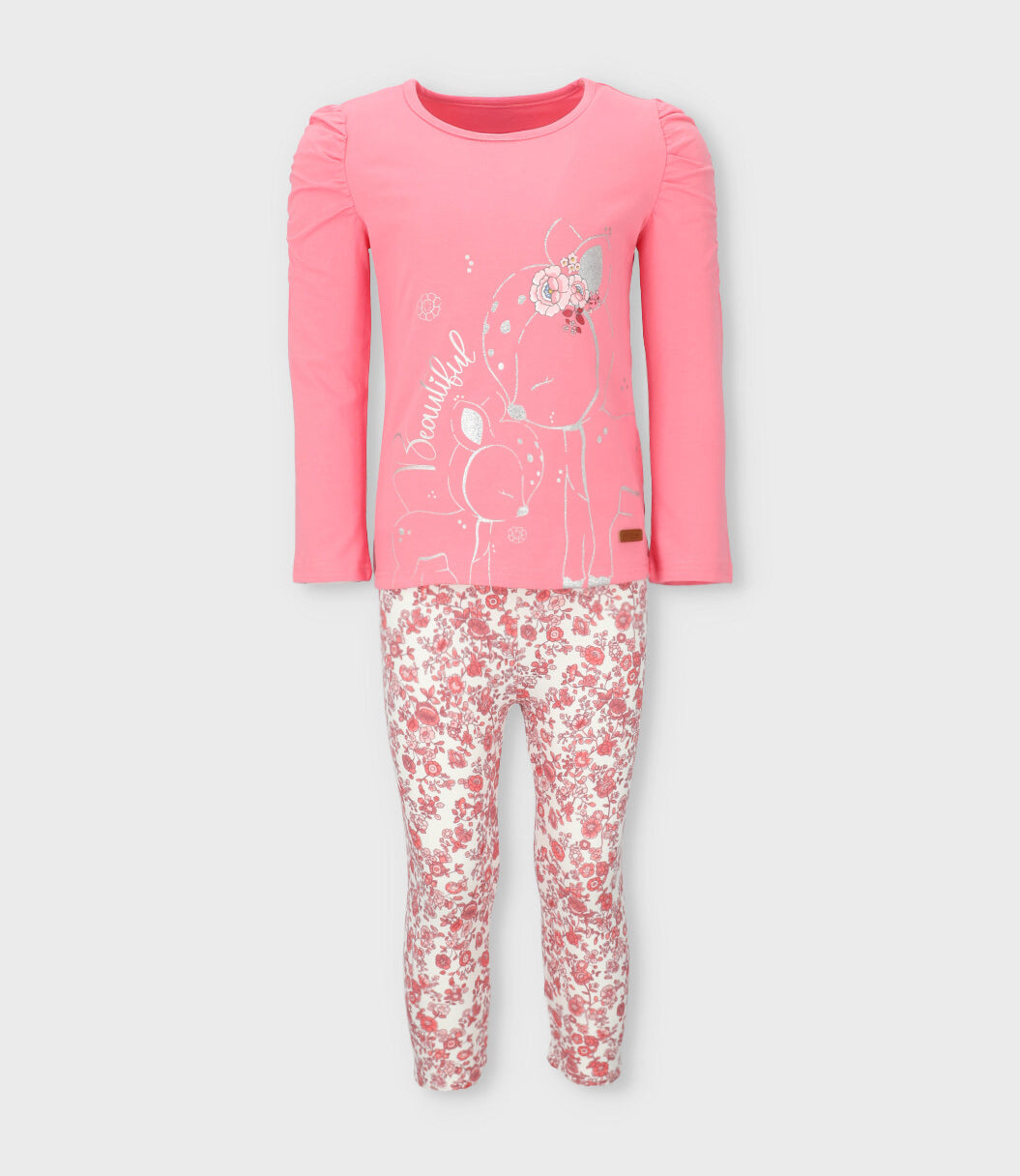Conjunto niña con flores