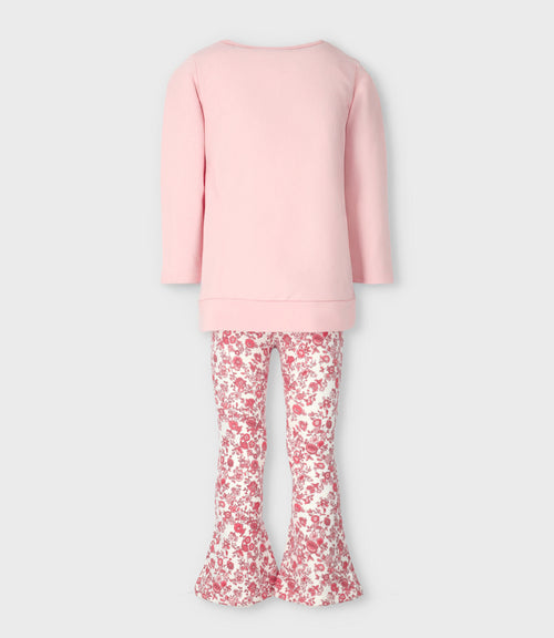 Conjunto niña flores 2 años / Rosado