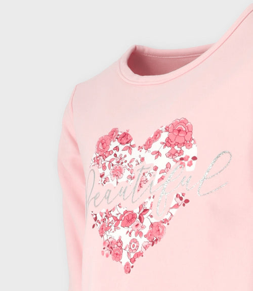 Conjunto niña flores 2 años / Rosado