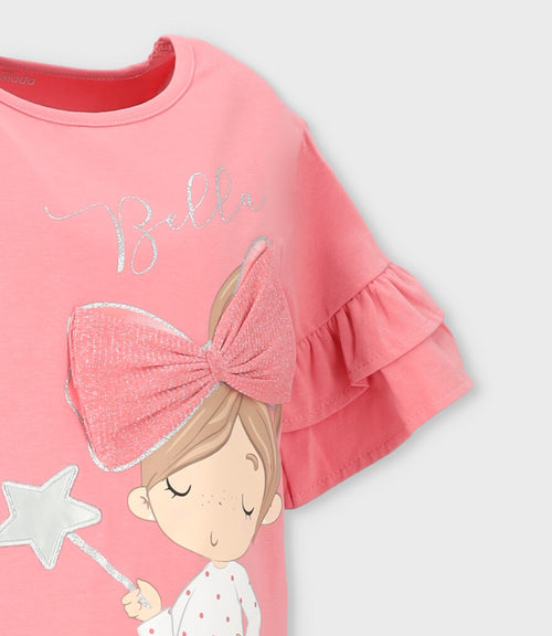 Conjunto niña con estampado y puntos 2 años / Coral