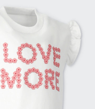 Conjunto niña puntos y flores 2 años / Coral