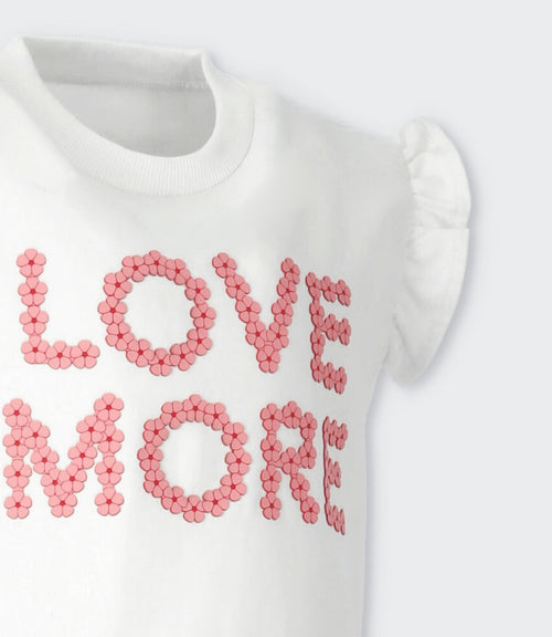 Conjunto niña puntos y flores 2 años / Coral