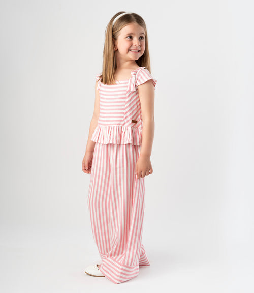 Conjunto niña rayado