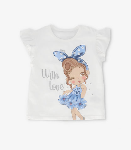 Conjunto niña con flores y estampado