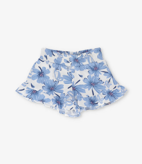 Conjunto niña con flores y estampado 2 años / Crudo