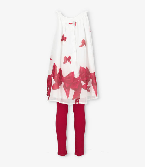 Conjunto niña con lazos 2 años / Rojo