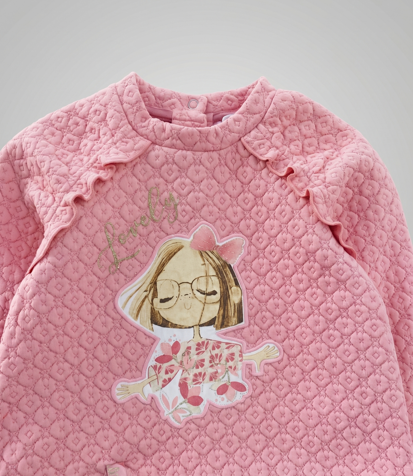 Conjunto niña con estampado 2 años / Coral