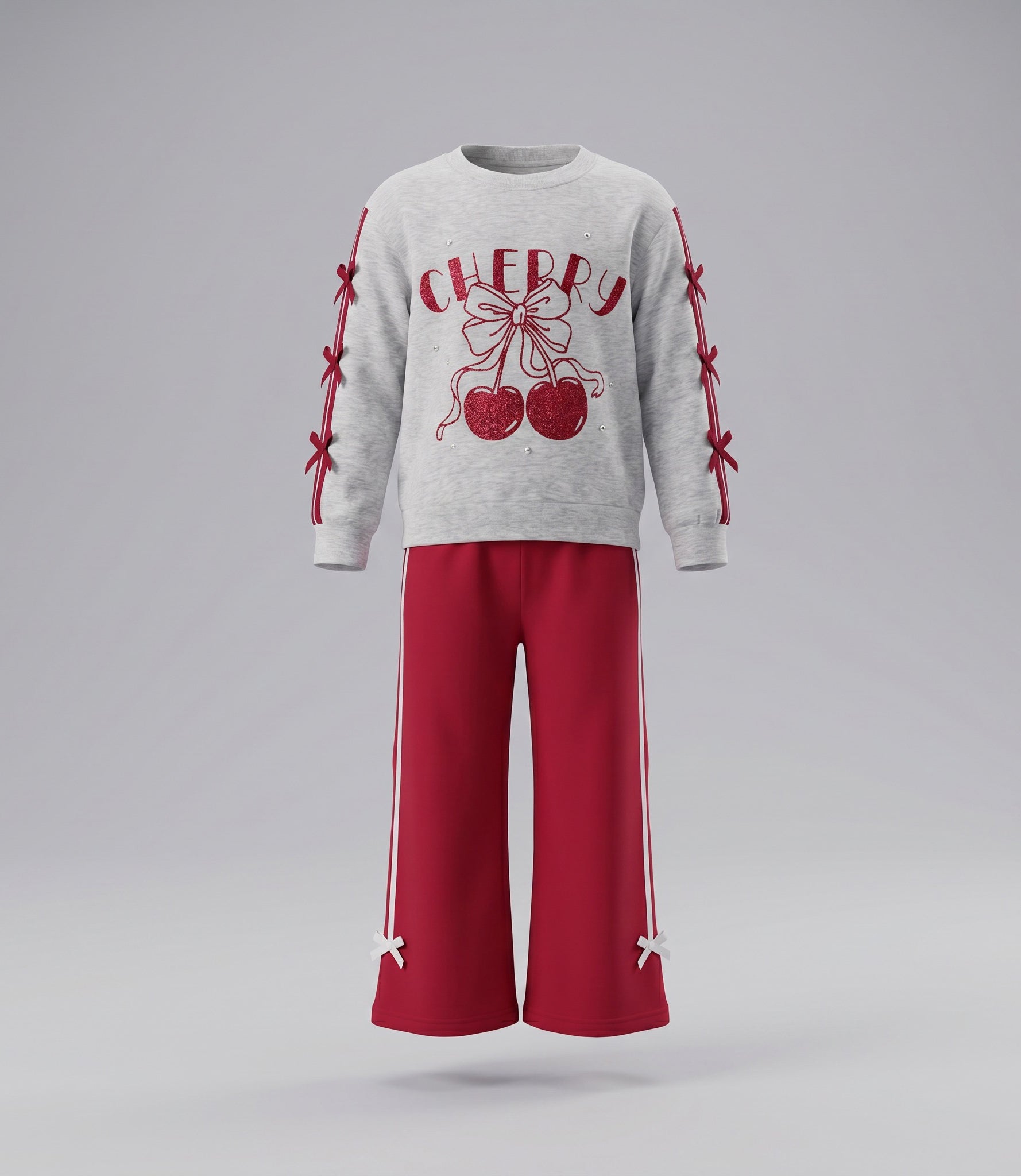 Conjunto niña con cherry 2 años / Frambuesa