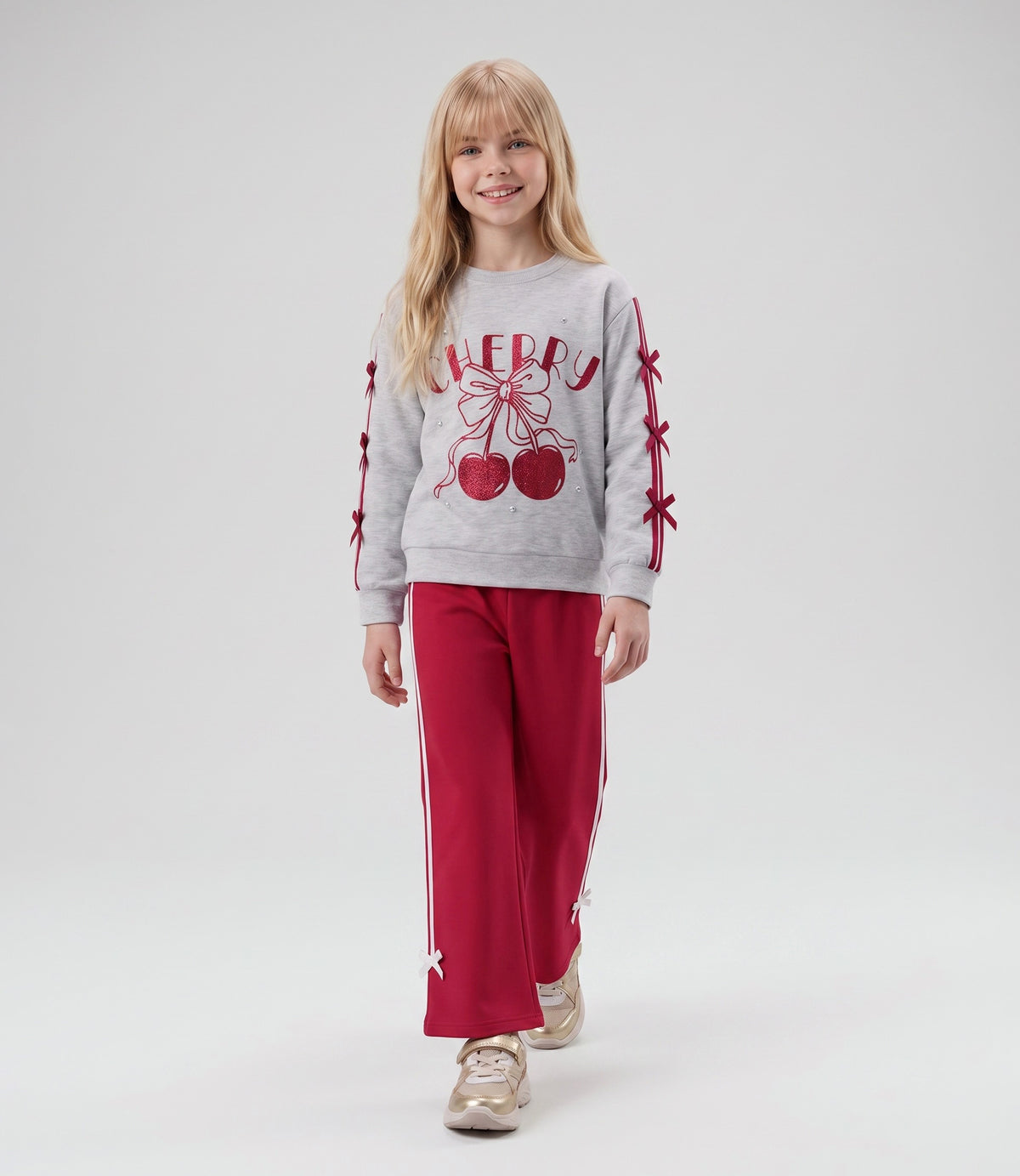 Conjunto niña con cherry 2 años / Frambuesa