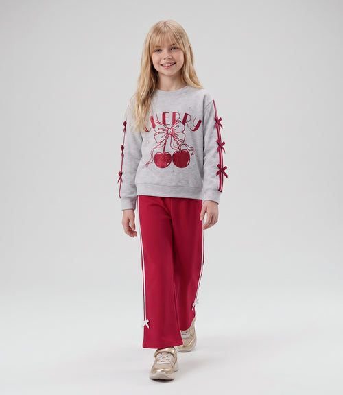 Conjunto niña con cherry 2 años / Frambuesa