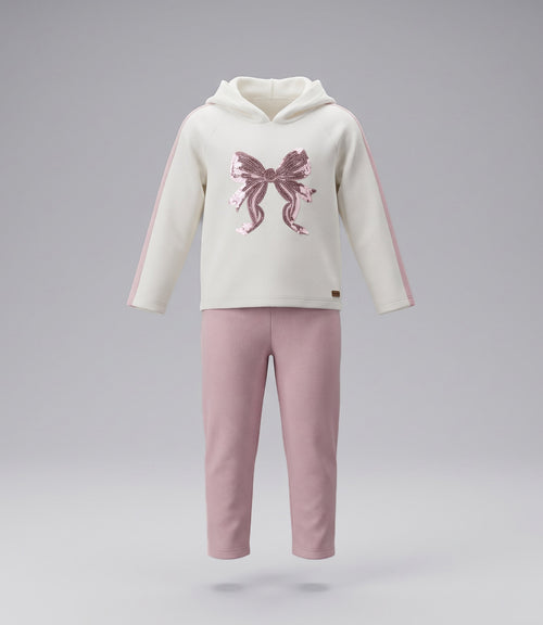 Conjunto niña con lazo 2 años / Rosado