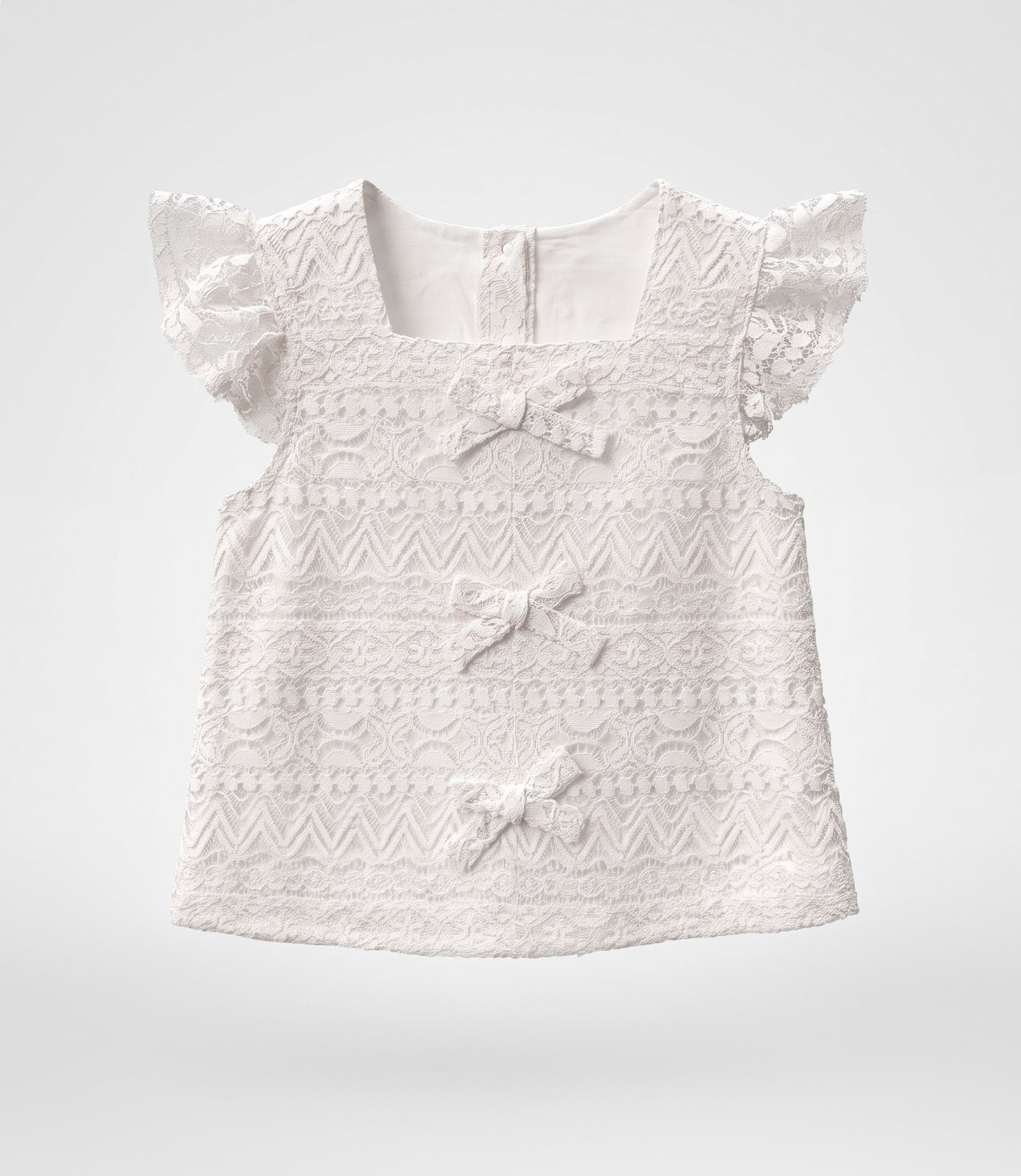 Conjunto niña con lazos 2 años / Crudo