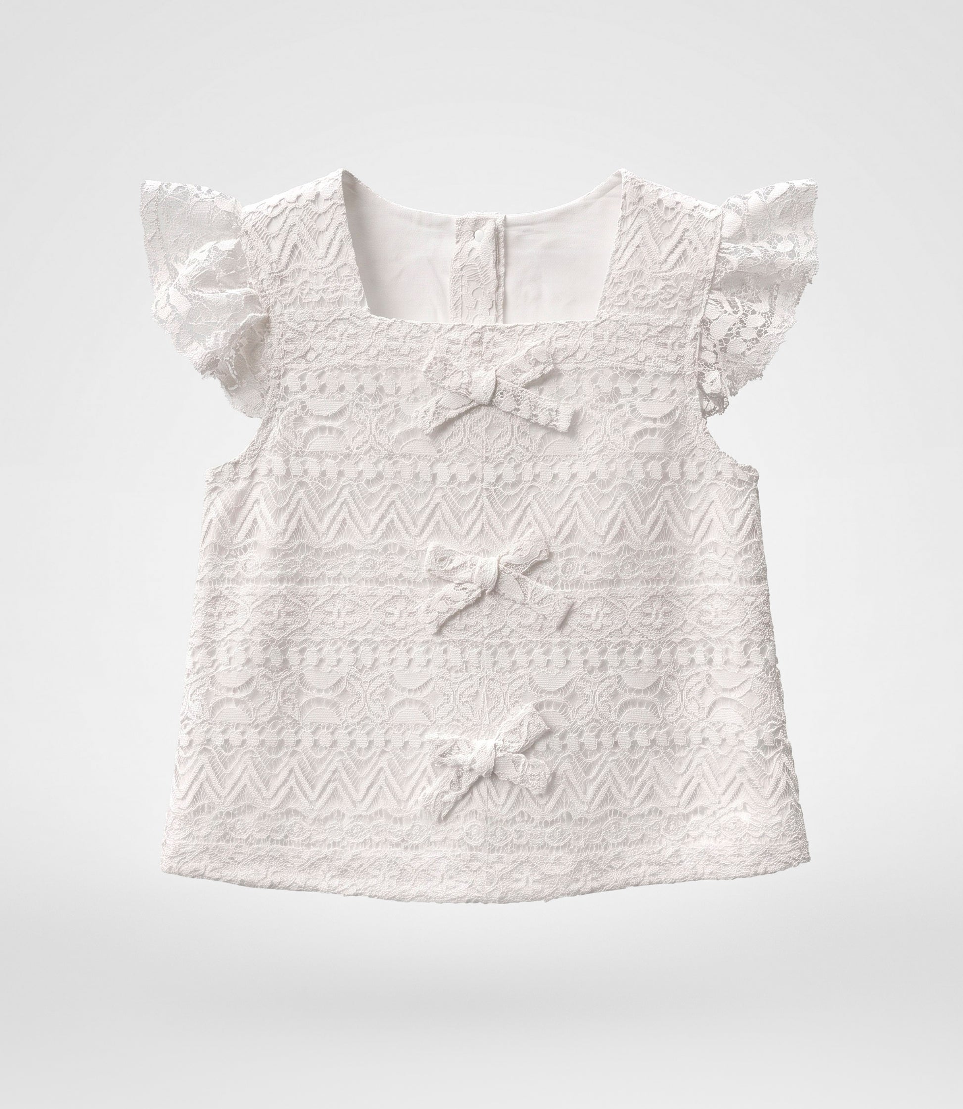 Conjunto niña con lazos 2 años / Crudo