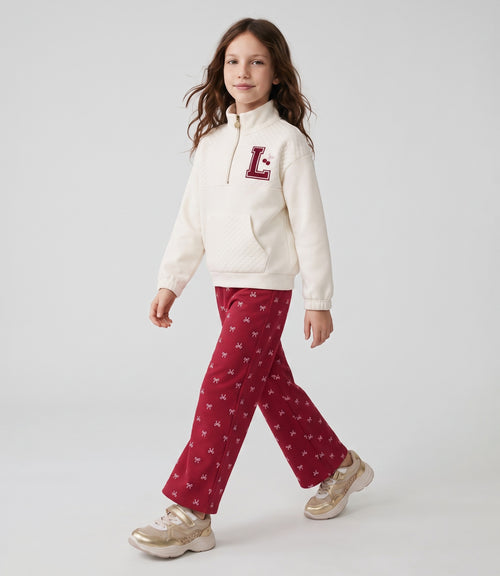 Conjunto niña con lazos 2 años / Frambuesa