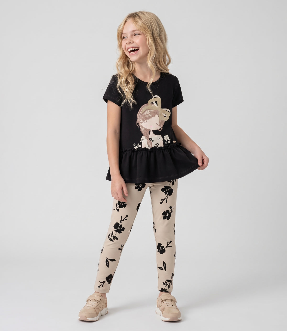Conjunto niña con estampado