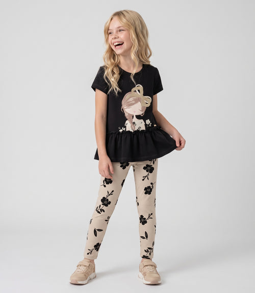 Conjunto niña con estampado