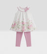 Conjunto niña con flores