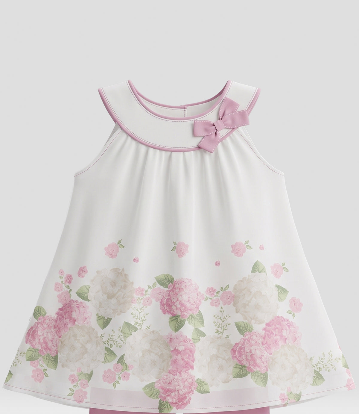 Conjunto niña con flores 2 años / Palo Rosa