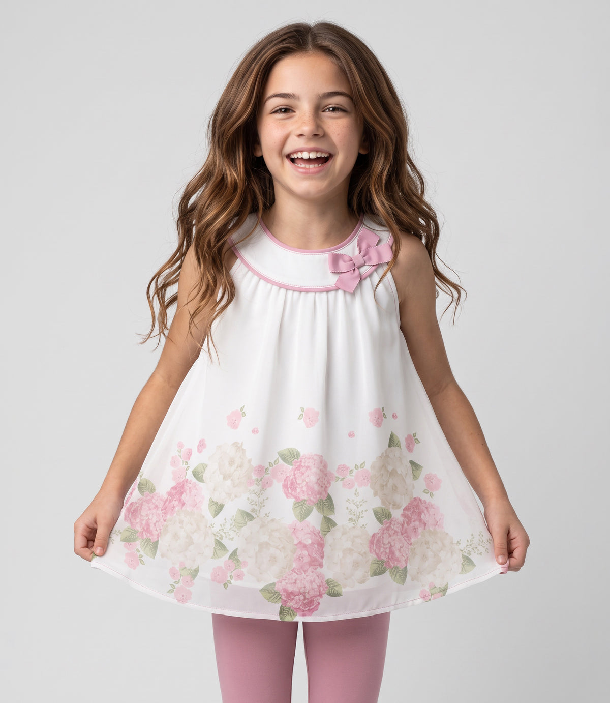 Conjunto niña con flores