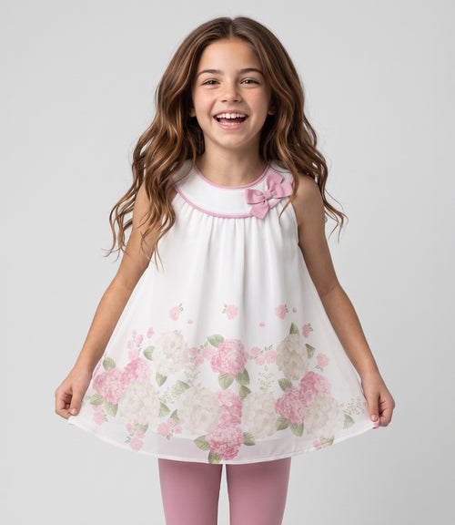 Conjunto niña con flores