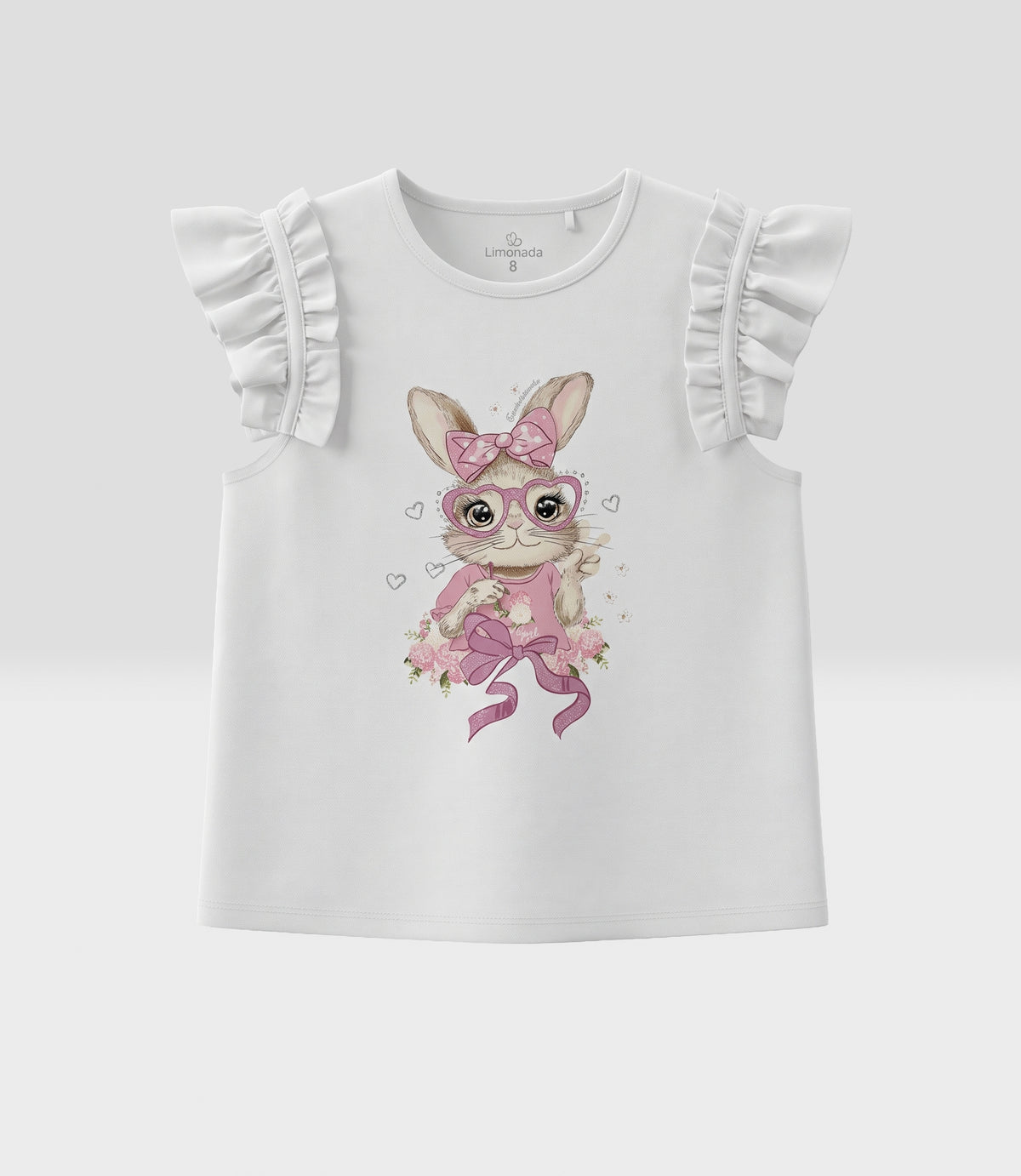 Conjunto niña con conejo 2 años / Crudo