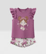 Conjunto niña con flores