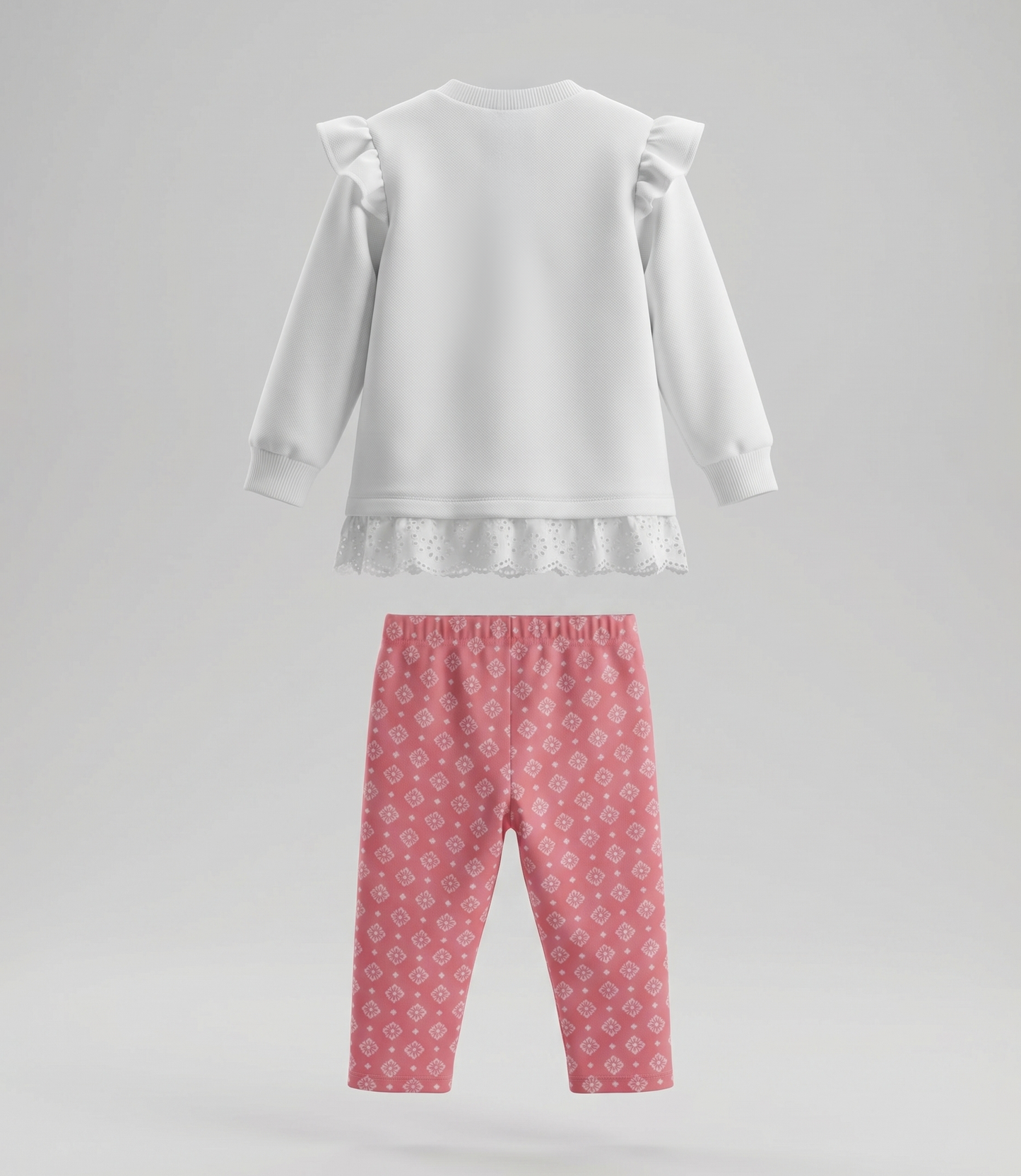 Conjunto niña con conejo 2 años / Crudo