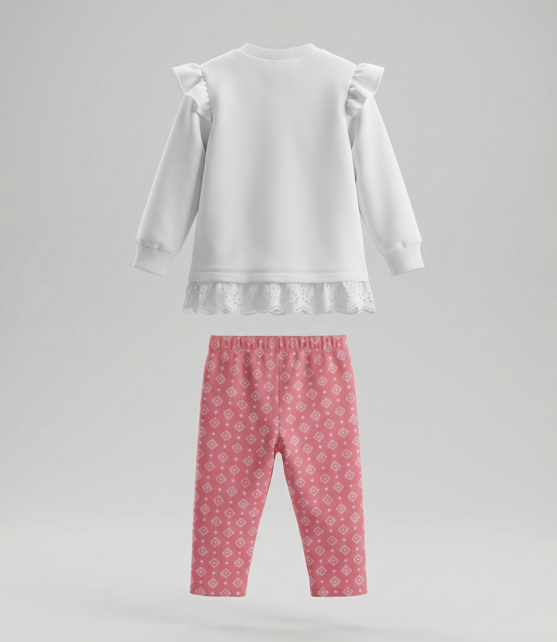 Conjunto niña con conejo 2 años / Crudo