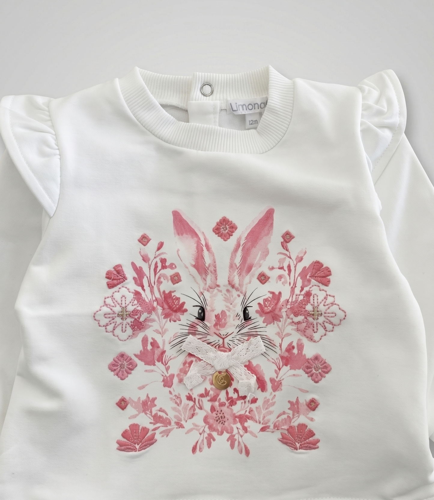 Conjunto niña con conejo 2 años / Crudo