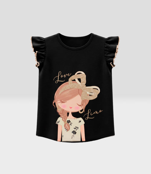 Conjunto niña con corazones 2 años / Beige