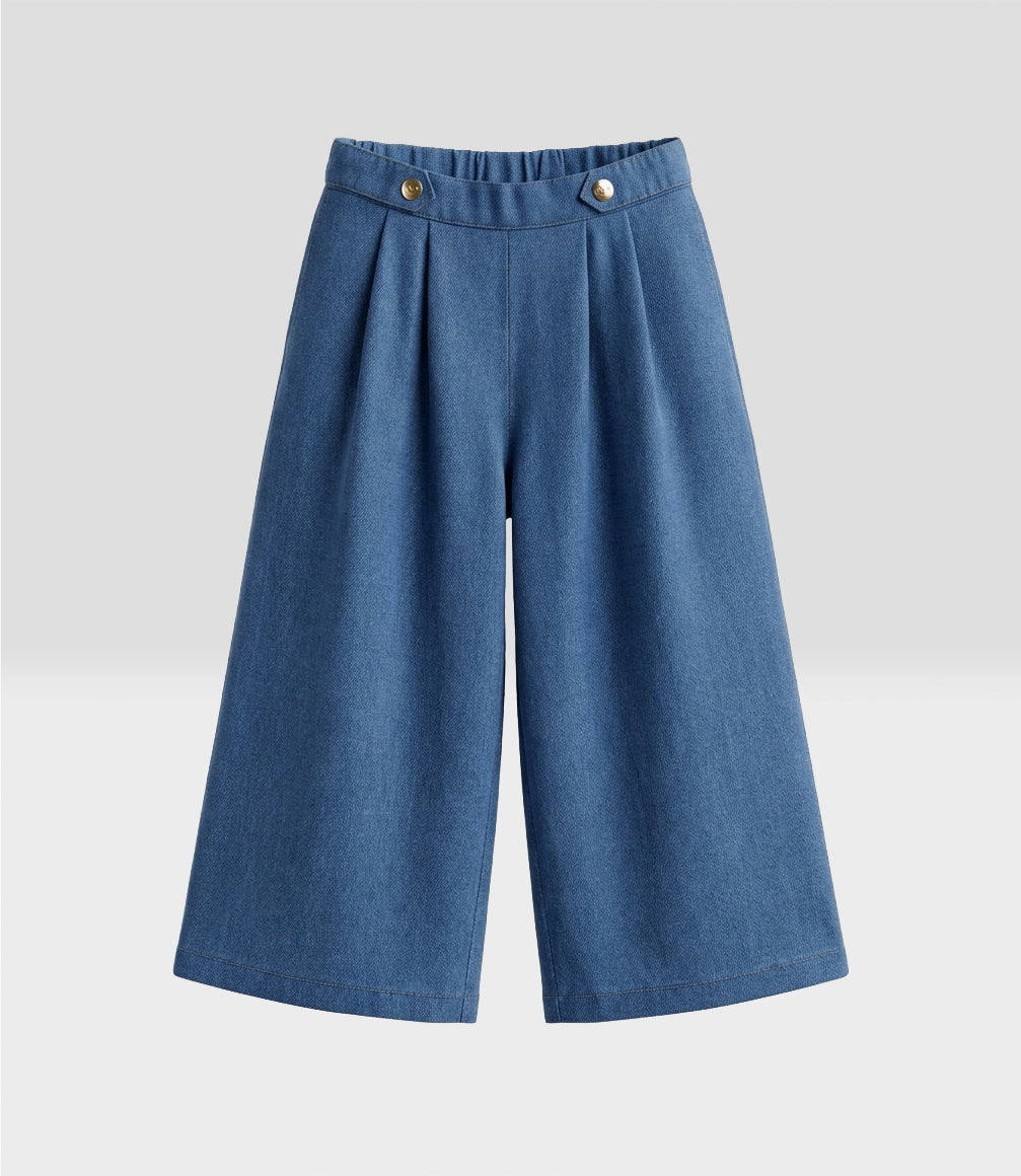 Conjunto niña de denim 2 años / Crudo