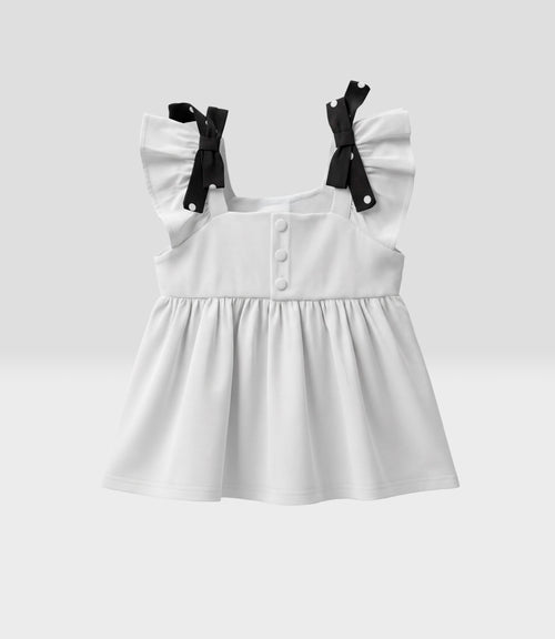 Conjunto niña con lunares 2 años / Crudo