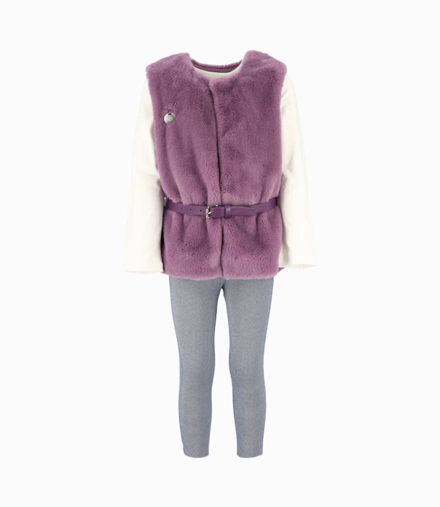 Conjunto Niña De Chaqueta, Polera Y Calzas