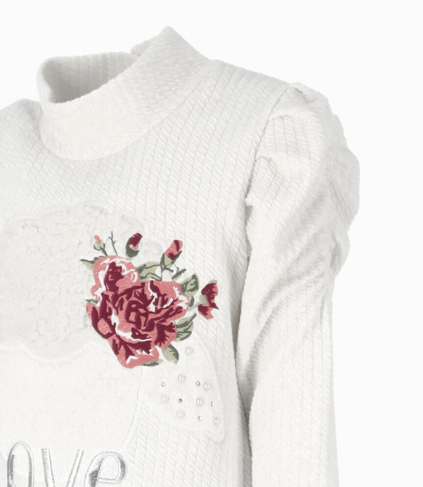 Conjunto niña love 2 años / Blanco